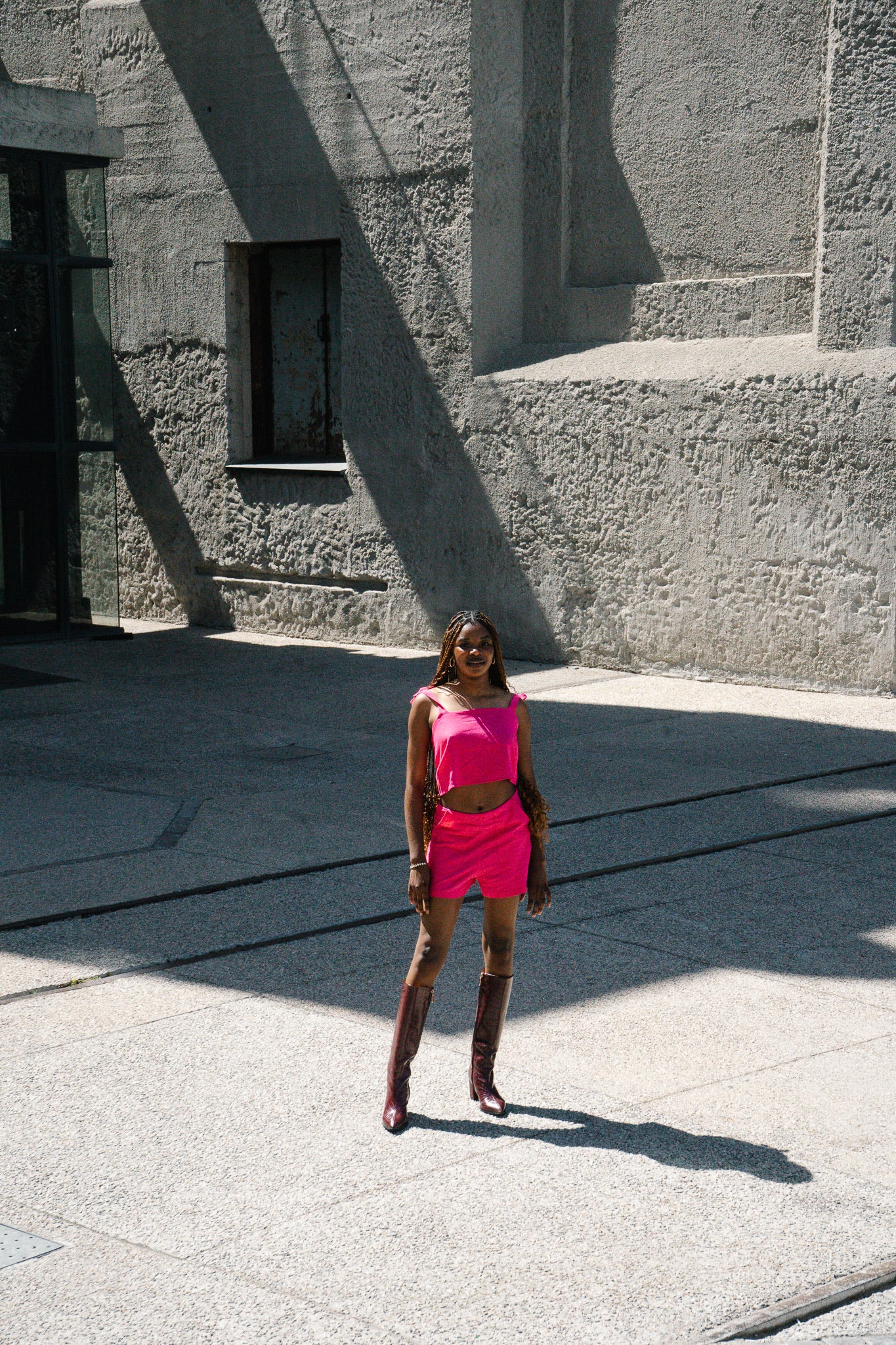 High-Waisted Shorts • Light Pink