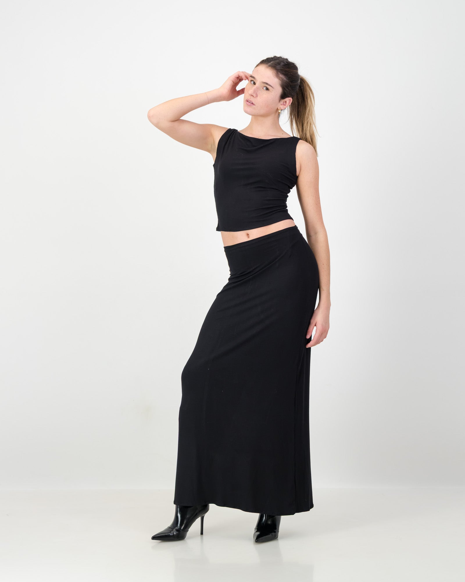 Elani Skirt • Knitted Black