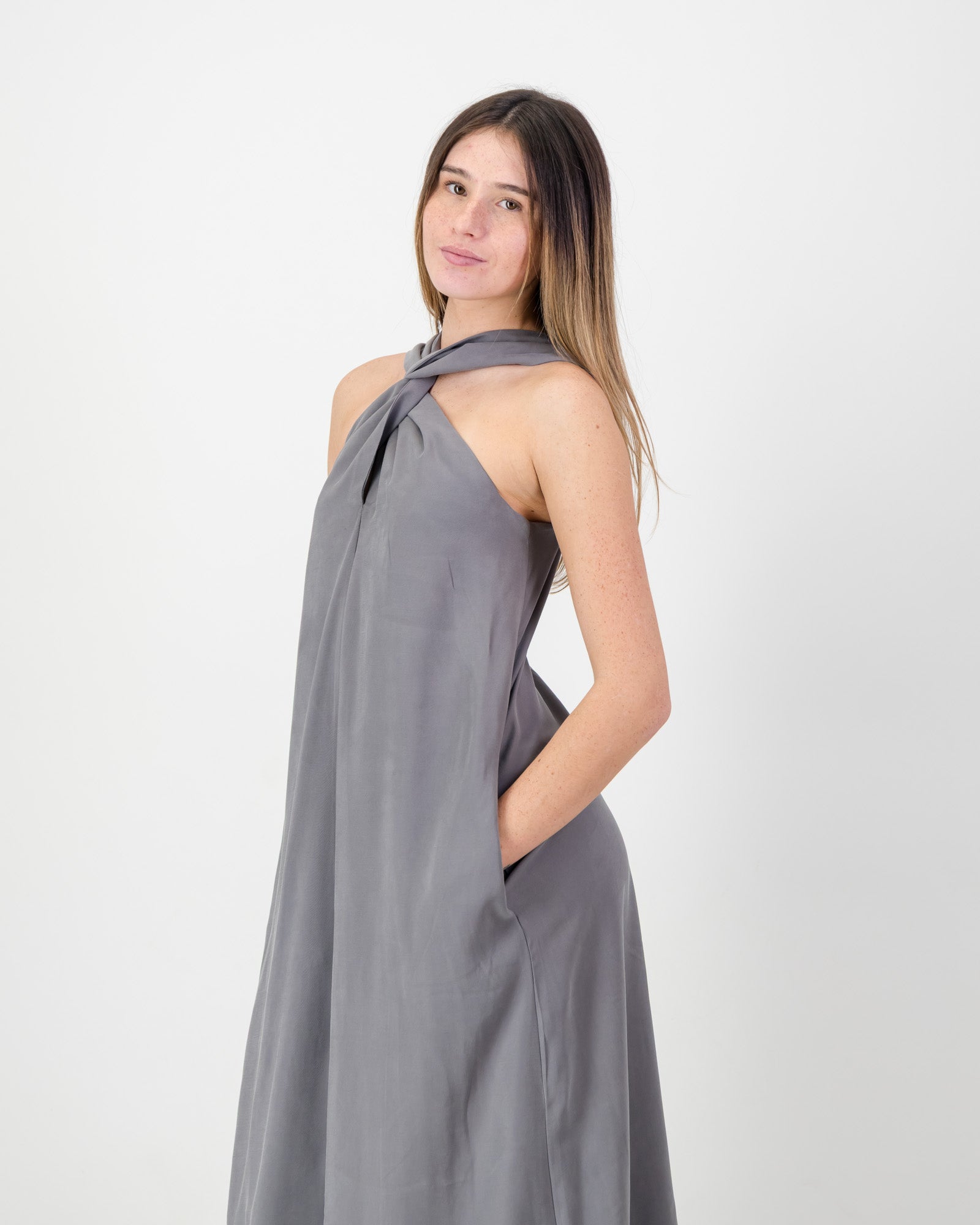 Lulu Dress Maxi • Grey